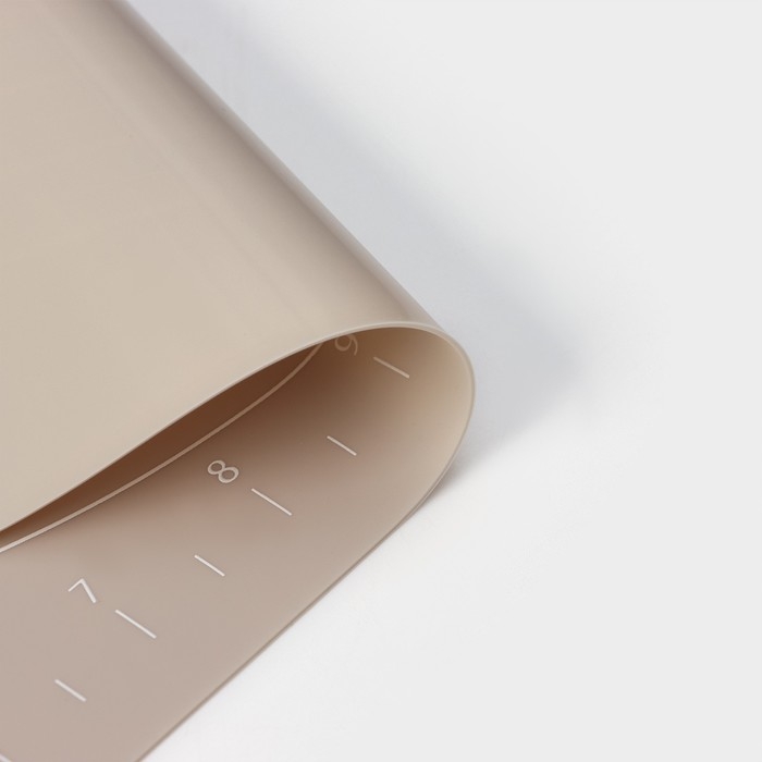 Коврик с разметкой Доляна «Капучино», силикон 50×40 см, цвет бежевый Коврик с разметкой Доляна «Капучино», силикон 50×40 см, цвет бежевый