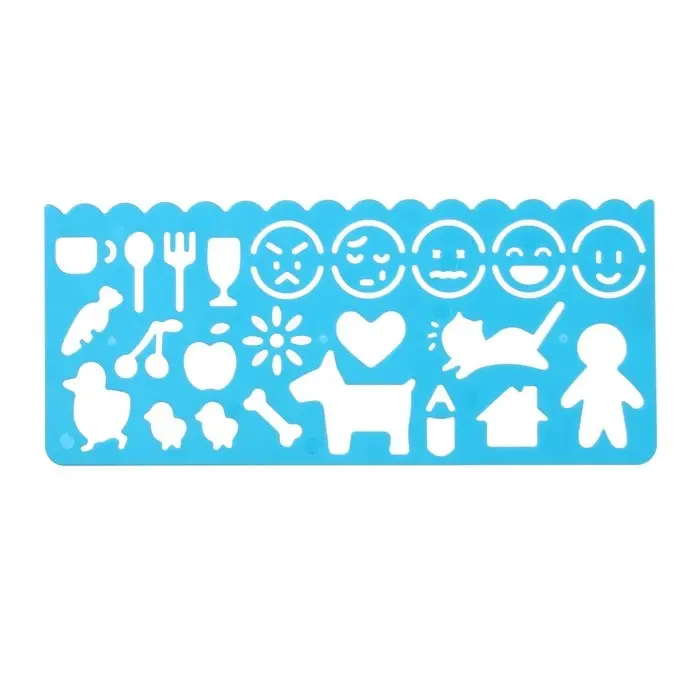 Набор пластиковых трафаретов Набор пластиковых трафаретов "Фигурки", 4 штуки, МИКС