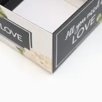 Коробка самосборная Love, размер 11&times;11&times;7 см, плотность 270 г/м&sup2;