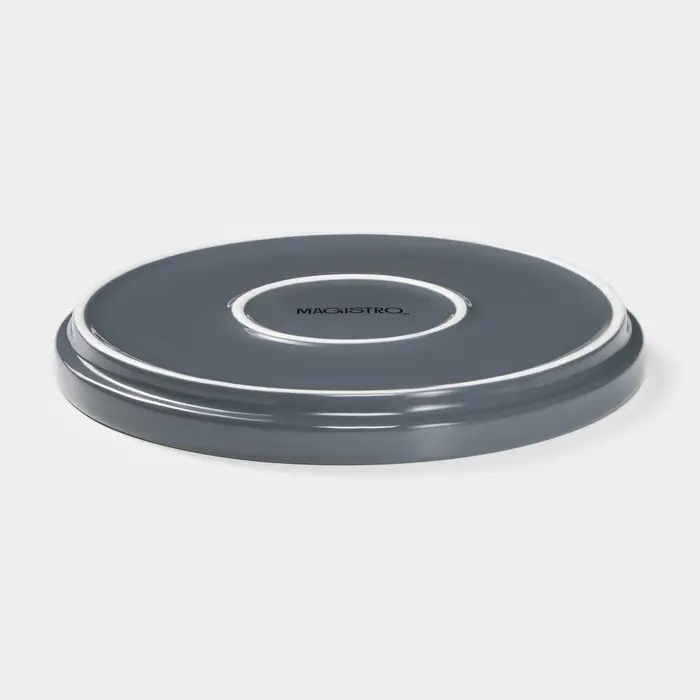 Набор посуды Magistro Night, фарфор, 16 предметов: тарелка d=25.5 см, d=19 см, миска 850 мл, d=15 см, кружка 320 мл, серый