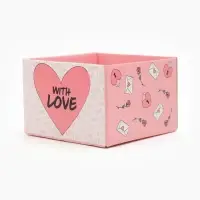 Коробка самосборная With love, размер 12&times;12&times;8.5 см, плотность 270 г/м&sup2;