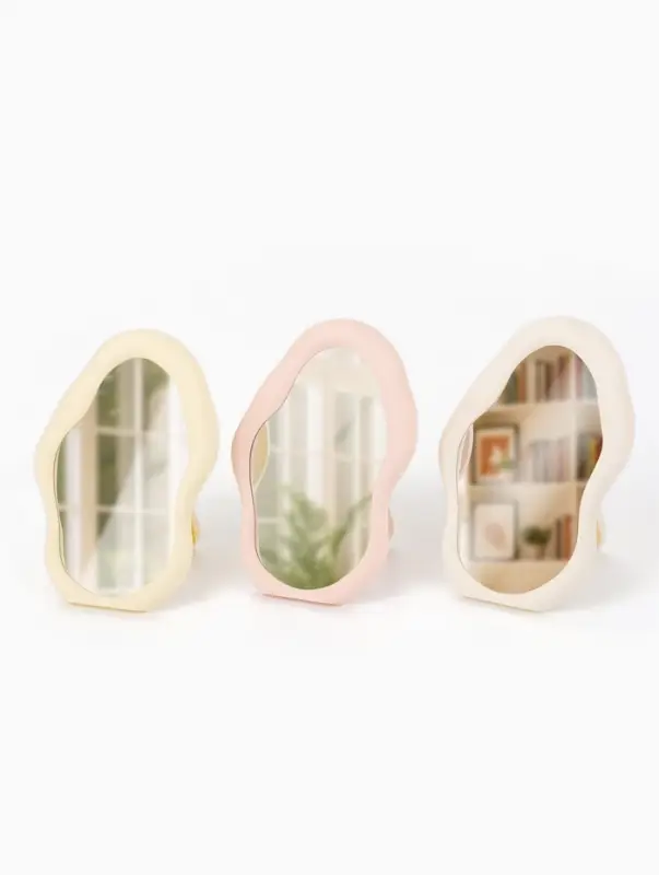 Зеркало настольное, декоративное, 17.5&times;25 см, (12.5&times;21 см), МИКС