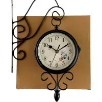 Часы настенные интерьерные &laquo;Весенние&raquo;, двусторонние, на подвесе, плавный ход, 34.5&times;22 см, d=11 см, от батареек 2&times;АА