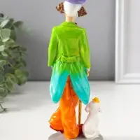 Сувенир полистоун "Клоун с тростью и пёсиком" яркий разноцветный 23 см