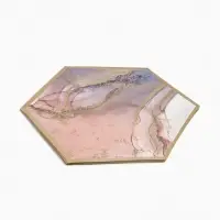 Набор тарелок мрамор розовый 23 см. (10 шт) Набор тарелок мрамор розовый 23 см. (10 шт)
