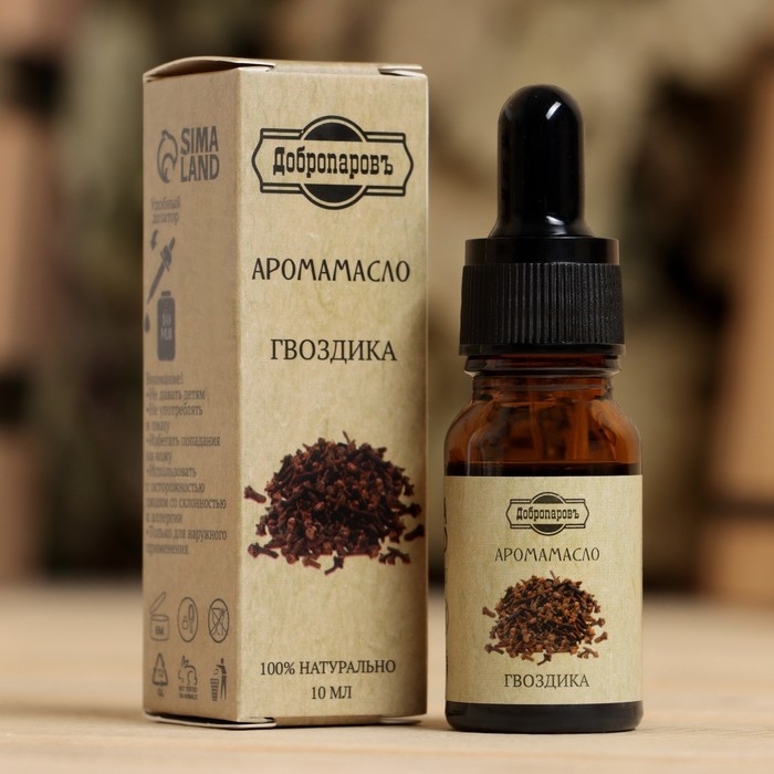 Эфирное масло Эфирное масло "Гвоздика", удобный дозатор, 10мл, "Добропаровъ"