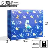 Пакет подарочный ламинированный, упаковка, &laquo;Весёлых приключений&raquo;, XL 49&times;40&times;19 см