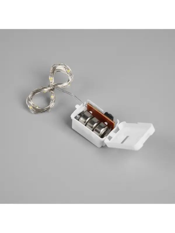 Светодиодная фигура из мишуры &laquo;Ёлочка зеленая&raquo; 17&times;13 см, 10 LED, от батареек AG10&times;3, свечение тёплое белое