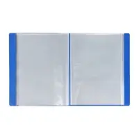 Папка с 100 вкладышами А4, 700 мкм, Calligrata, карман на корешке, синяя