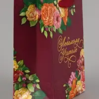 Пакет подарочный ламинированный, упаковка, &laquo;Любимому Учителю&raquo;, MS 18&times;23&times;10 см