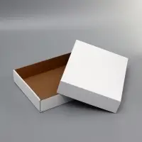 Коробка сборная, без печати, крышка - дно &laquo;белая&raquo; без окна 30.5&times;24&times;6.1 см