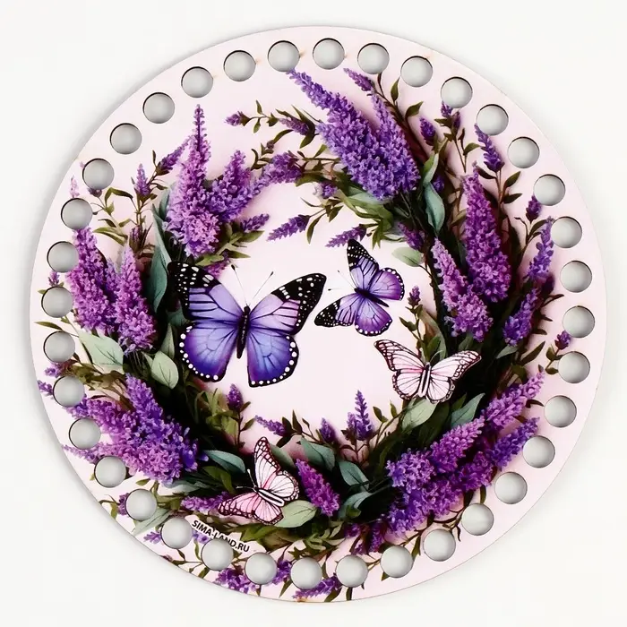 Донышки для вязания 2 в 1 &laquo;Весенняя нежность&raquo;, круг 15 см, хдф 3 мм