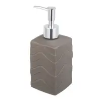 VETTA Дозатор для жидкого мыла, керамика, 18x7x7 см, волны, серый