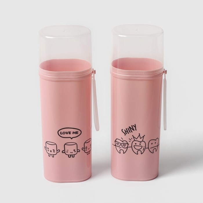 Футляр для зубной пасты и щётки, 6,3×4,5×19,8 см , цвет МИКС