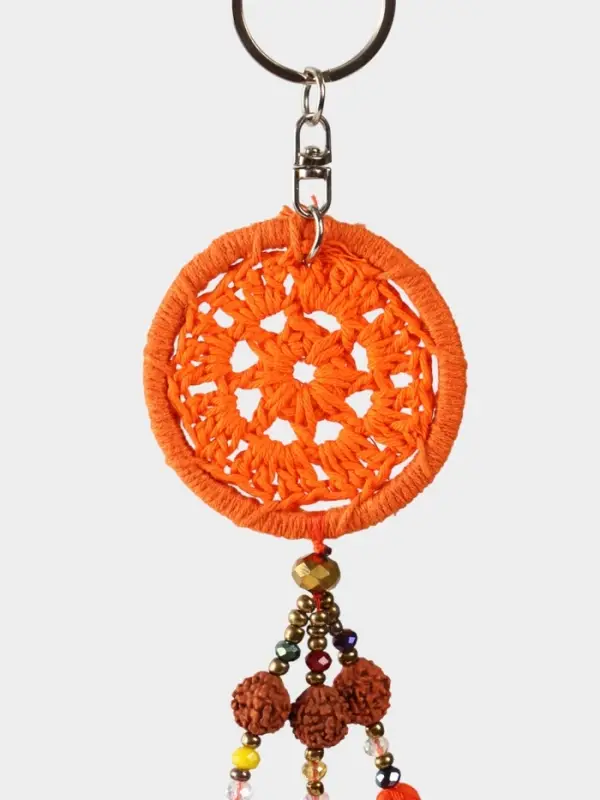 Брелок Брелок "Ловец снов" 19 см, цв. оранжевый