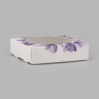 Коробка подарочная самосборная с окном &laquo;Цветы&raquo;, 11.5&times;11.5&times;3 см