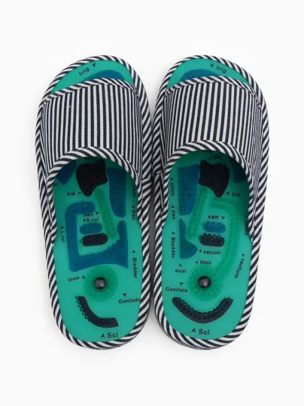 Массажёр для ног, тапочки, пара, 28 см, размер 39-43, синий