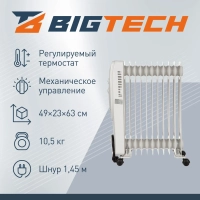 Радиатор BigTech WBH001 25A, масляный (11 секций 2500 Вт)