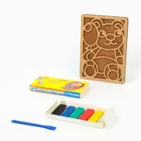 Картина пластилином &laquo;Мишка&raquo;, 21&times;15 см, набор для творчества