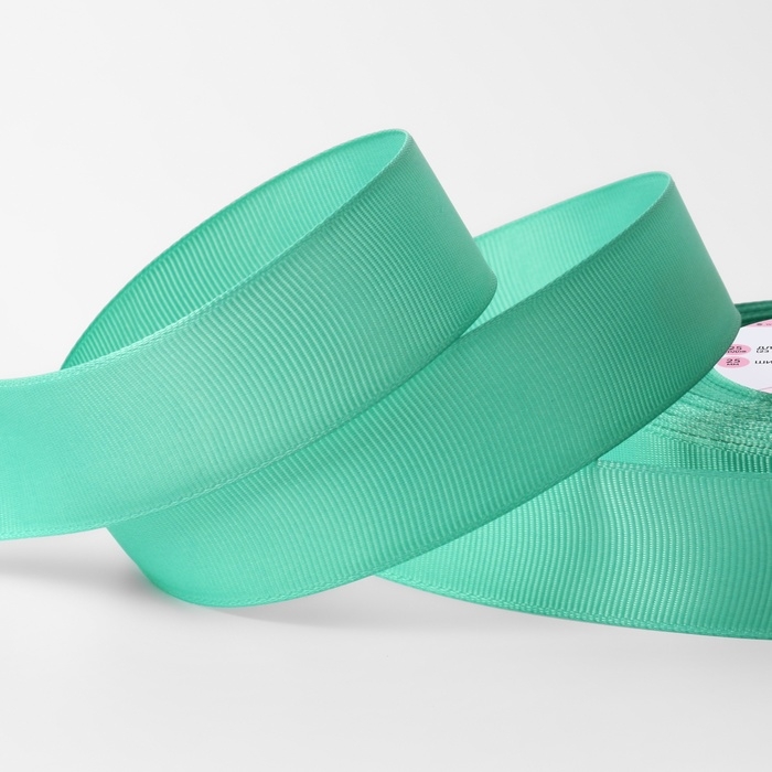 Лента репсовая, 25 мм, 23 ± 1 м, цвет бирюзовый №155 Лента репсовая, 25 мм, 23 ± 1 м, цвет бирюзовый №155