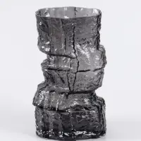 Ваза «Гоэтано», 24.5×13 см, стекло, чёрная