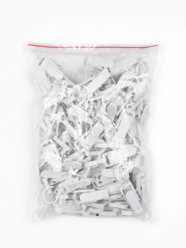 Крючок - вешалка с прищепкой, 10.5&times;3&times;3.5 см, белый