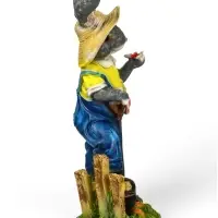 Садовая фигура из полистоуна &laquo;Зайчик дачник с бабочкой&raquo;, 49&times;18&times;22 см