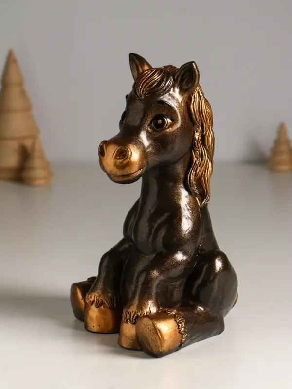 Копилка Копилка "Радостный конь" 20 см, бронза