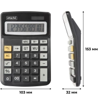 Калькулятор настольный КОМПАКТНЫЙ Attache ATC-111-12C 12-ти разрядныйчерн