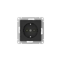 ATLASDESIGN РОЗЕТКА с заземлением, 16А, быстрозажимные клеммы, КАРБОН