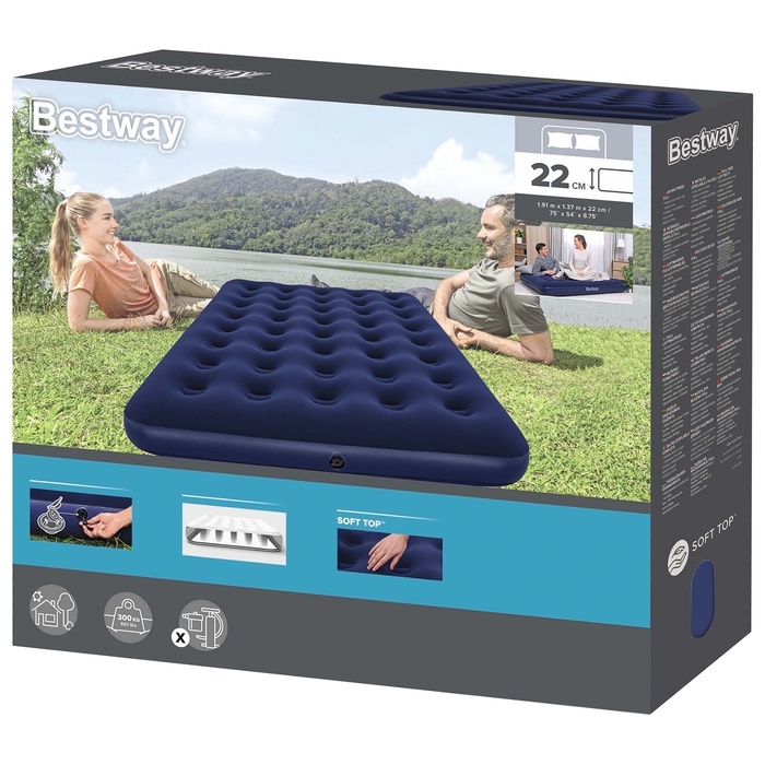 Матрас надувной Pavillo, 191 х 137 х 22 см, 67002 Bestway Матрас надувной Pavillo, 191 х 137 х 22 см, 67002 Bestway