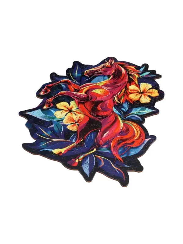 Лесная мастерская Пазл фигурный  Лесная мастерская Пазл фигурный "Лошадь в цветах"   ПЗ 3105