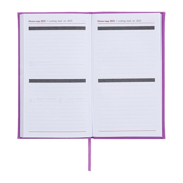 Еженедельник датированный 2025 года, 85х145 мм, 64 листа ESCALADA, твердая обложка из искусственной кожи, блинтовое тиснение, блок 70 г/м², сиреневый Еженедельник датированный 2025 года, 85х145 мм, 64 листа ESCALADA, твердая обложка из искусственной кожи, блинтовое тиснение, блок 70 г/м², сиреневый