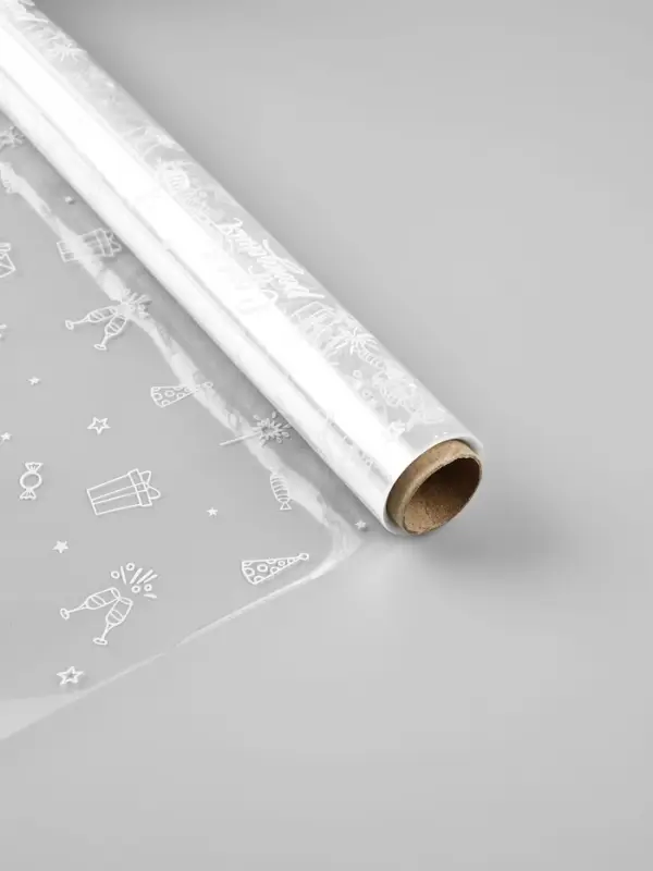 Плёнка глянцевая прозрачная &laquo;С днём рождения&raquo;, 0.6&times;10 м