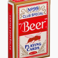 Карты игральные 54 шт Beer, карта 5.7 х 8.7 см, красная рубашка, 280 г