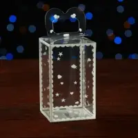 Складная прозрачная коробка из PVC, для упаковки подарков, «Сердце», 6×6×10 см