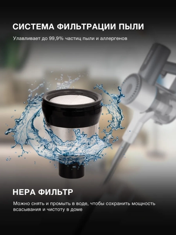 Пылесос ручной HYV-S7570 700мл 380Вт темно-синий