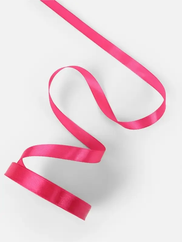 Лента атласная, 12 мм, 23±1 м, ярко-розовая №28 Лента атласная, 12 мм, 23±1 м, ярко-розовая №28