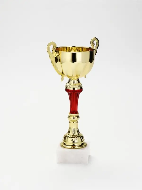 Кубок 153 В, наградная фигура, золото, подставка камень, 25 см