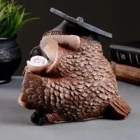 Фигурка полистоун &laquo;Сова ученая&raquo;, коричневая, 18&times;17&times;19 см