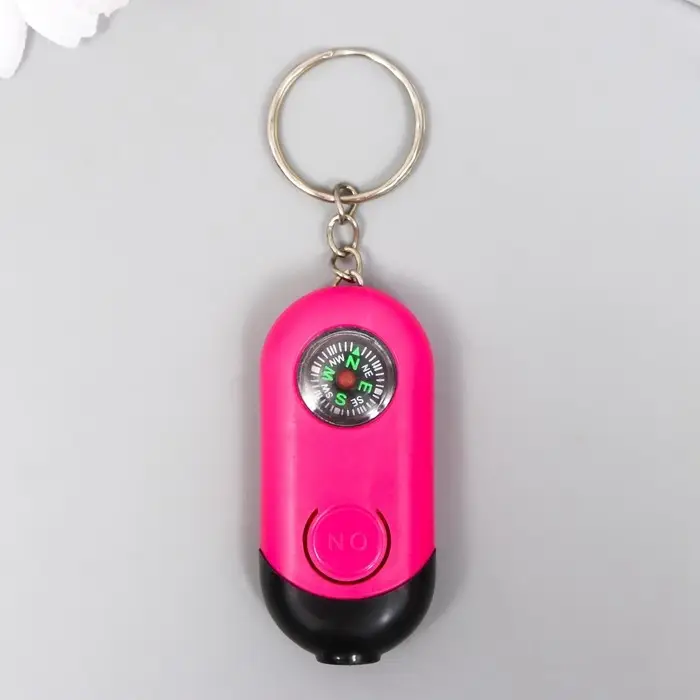 Фонарик брелок для ключей на кольце «Компас», 4.8×2.8×1 см, МИКС Фонарик брелок для ключей на кольце «Компас», 4.8×2.8×1 см, МИКС