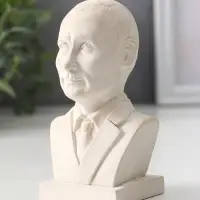 Бюст В.В. Путин, 11×6.5×5.5 см, натуральный, гипс