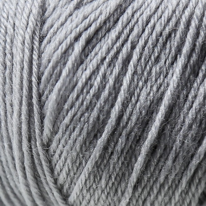 Пряжа для вязания спицами, крючком «Пехорский текстиль. Детский каприз», 50% мериносовая шерсть, 50% фибра, 225 м/50 г, (48 серый)