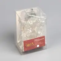 Гирлянда &laquo;Нить&raquo; 2 м, роса с насадками &laquo;Снежная ёлочка&raquo;, IP20, серебристая нить, 20 LED, 2 режима, от батареек АА&times;2, свечение белое