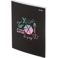 Тетрадь КЛЕТКА 48л. K-POP (48-4436) цвет.мел.обл., матов. ламин., выб. лак