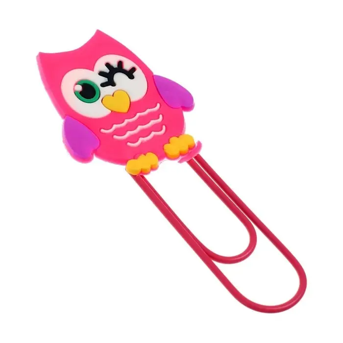 Закладка-скрепка большая «Сова», 11 см, МИКС