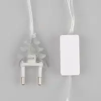 Гирлянда &laquo;Нить&raquo; 5 м с насадками &laquo;Клубки кремовые&raquo;, IP20, прозрачная нить, 20 LED, свечение тёплое белое, 220 В