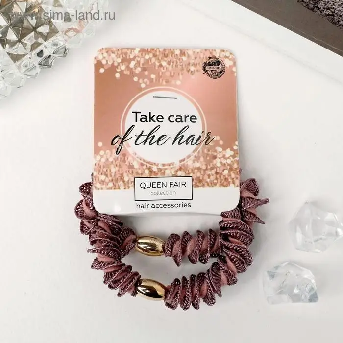 Резинка для волос Резинка для волос "Лютик" (набор 2 шт) атласный виток, 6 см, микс