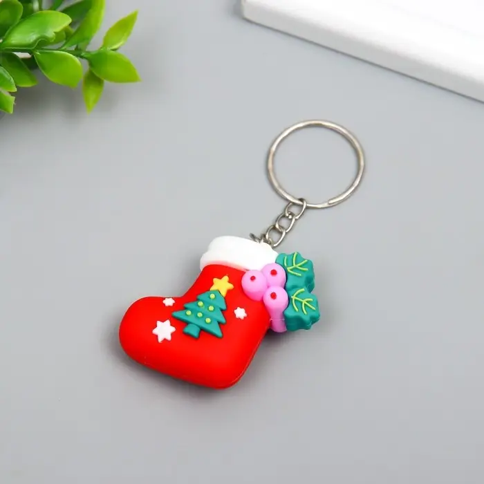 Брелок резина Брелок резина "Новогоднее настроение" МИКС 2х3,3х3,7 см