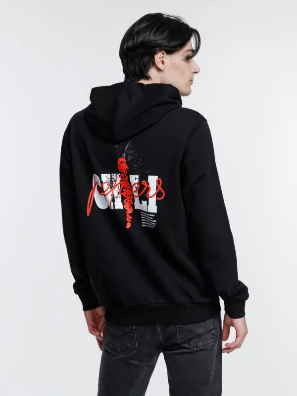 Худи унисекс с карманом на груди Chest Pocket, черное, размер XS/S Худи унисекс с карманом на груди Chest Pocket, черное, размер XS/S